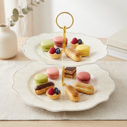 Porcelain Serving Platter 2 Tier